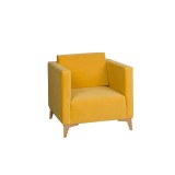 Bardzo modny fotel kolor żółty cztery kolory nóżek GOLD