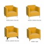 Bardzo modny fotel kolor żółty cztery kolory nóżek GOLD - Zdjęcie 6