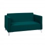 Modna sofa kanapa dwójka kolor butelkowa zieleń cztery kolory nóżek GOLD - Zdjęcie 2