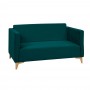 Modna sofa kanapa dwójka kolor butelkowa zieleń cztery kolory nóżek GOLD - Zdjęcie 4