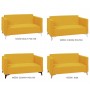 Nowoczesna sofa dwójka kolor żółty musztardowy cztery kolory nóżek GOLD - Zdjęcie 6