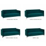 Szeroka sofa trójka kolor butelkowa zieleń cztery kolory nóżek GOLD - Zdjęcie 6
