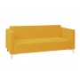 Modna sofa trzyosobowa kolor żółty cztery kolory nóżek GOLD - Zdjęcie 1