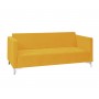 Modna sofa trzyosobowa kolor żółty cztery kolory nóżek GOLD - Zdjęcie 2