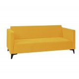 Modna sofa trzyosobowa kolor żółty cztery kolory nóżek GOLD