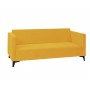 Modna sofa trzyosobowa kolor żółty cztery kolory nóżek GOLD - Zdjęcie 3