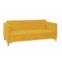 Modna sofa trzyosobowa kolor żółty cztery kolory nóżek GOLD - Zdjęcie 4