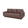 Sofa w stylu skandynawskim rozkładana z funkcją spania kolor brązowy KOPENHAGA - Zdjęcie 1
