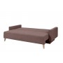 Sofa w stylu skandynawskim rozkładana z funkcją spania kolor brązowy KOPENHAGA - Zdjęcie 2