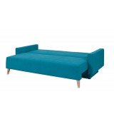Sofa w stylu skandynawskim z funkcją spania w modnym turkusowym kolorze KOPENHAGA