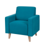 Stylowy fotel w modnym turkusowym kolorze na wysokich nóżkach KOPENHAGA - Zdjęcie 1