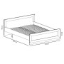 Nowoczesne łóżko pod materac 160 x 200 dąb lefkas dąb stuletni  JAN T20 - Zdjęcie 3