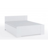 Klasyczne białe meble do sypialni z łóżkiem i szafą przesuwną 120 DENIRO 1